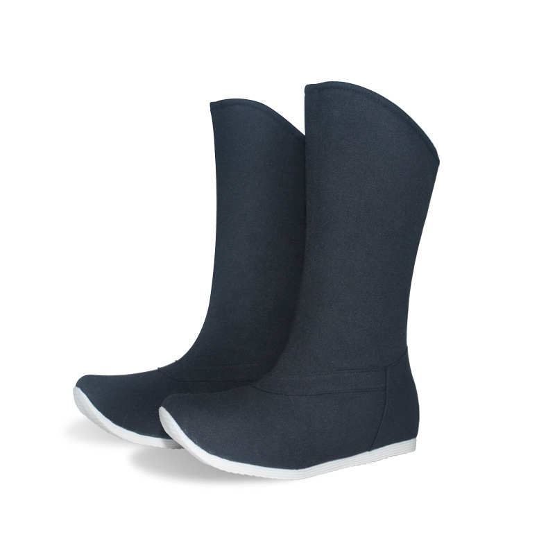 Hanfu boots men's and women's same style Chinese ancient style Ming-made high-rise retro mid-calf soap boots official boots flat