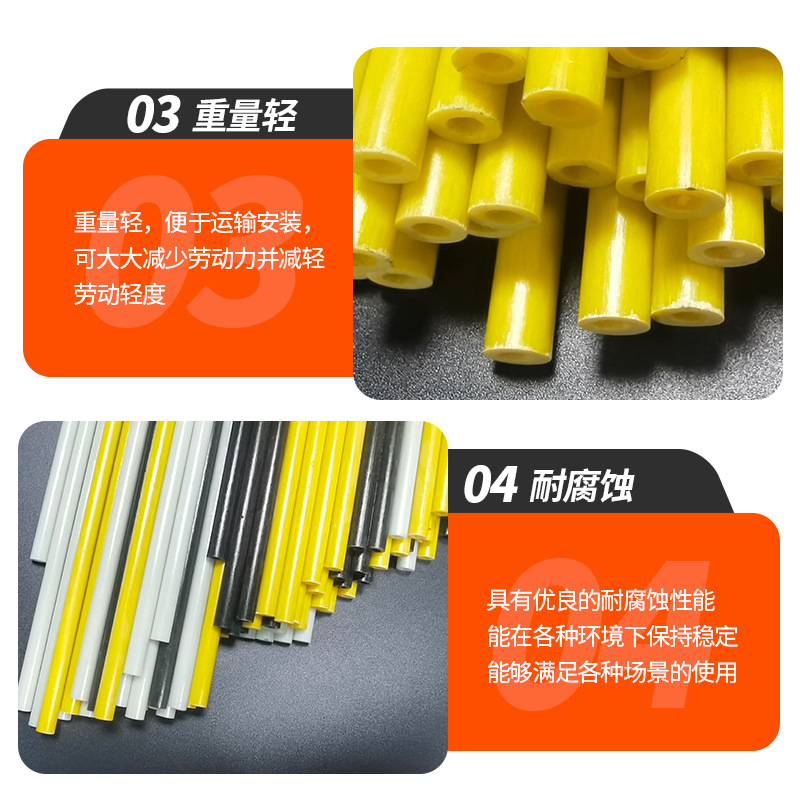 Hollow glass fiber rod nozzle ground insertion rod glass fiber tube agricultural high strength alkali-free glass fiber rod