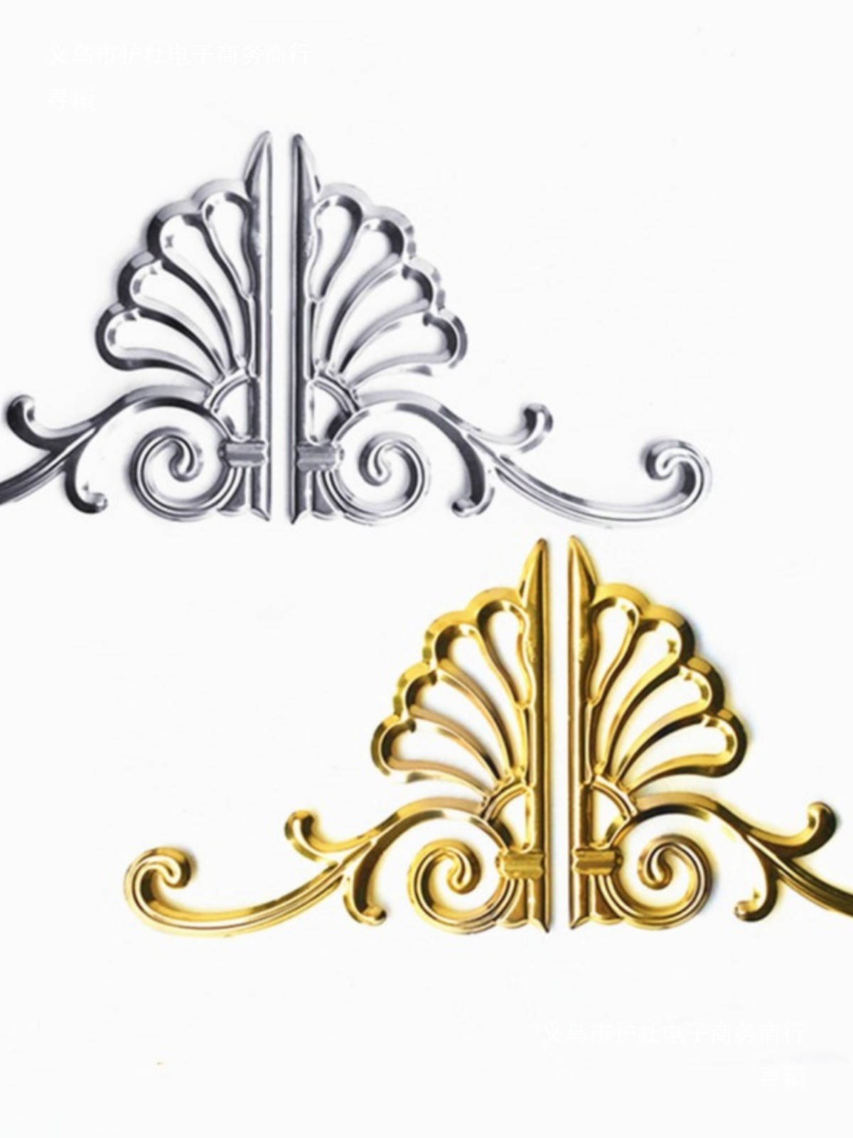 Flower Phoenix Tail Flower Treasure Flower Double Open Door Decoration Door Head Flower Pair 304 Stainless Steel 201 Thickened Stamped Flower