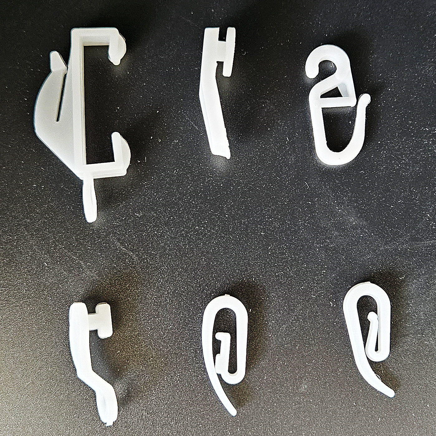 Пластиковые крючки для штор, белые пластиковые крючки, кольца для штор