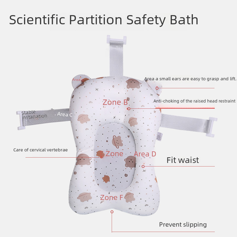 Baby bath mat can sit and lie baby bath mat bathtub bath net bag bath rack bath bed non-slip mat manufacturers wholesale