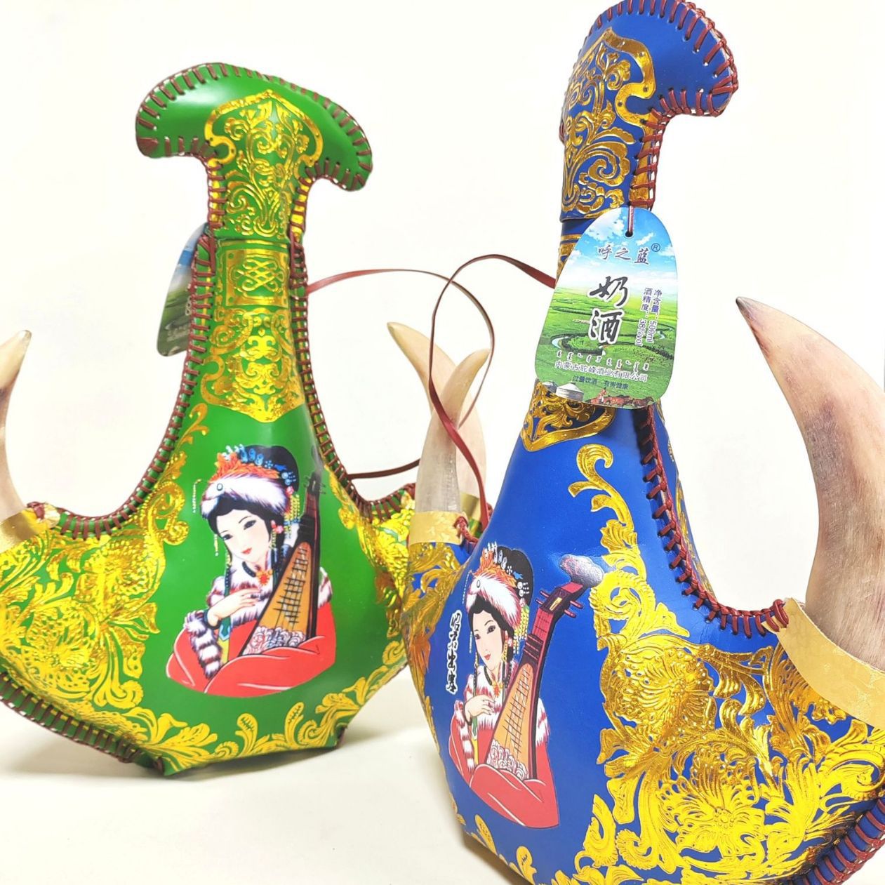 Huzhi Lanpi Liquor 500ml Frankincense Flavor 38% Distilled Mongolian Liquor Zhaojun/Chingis Khan/Ba