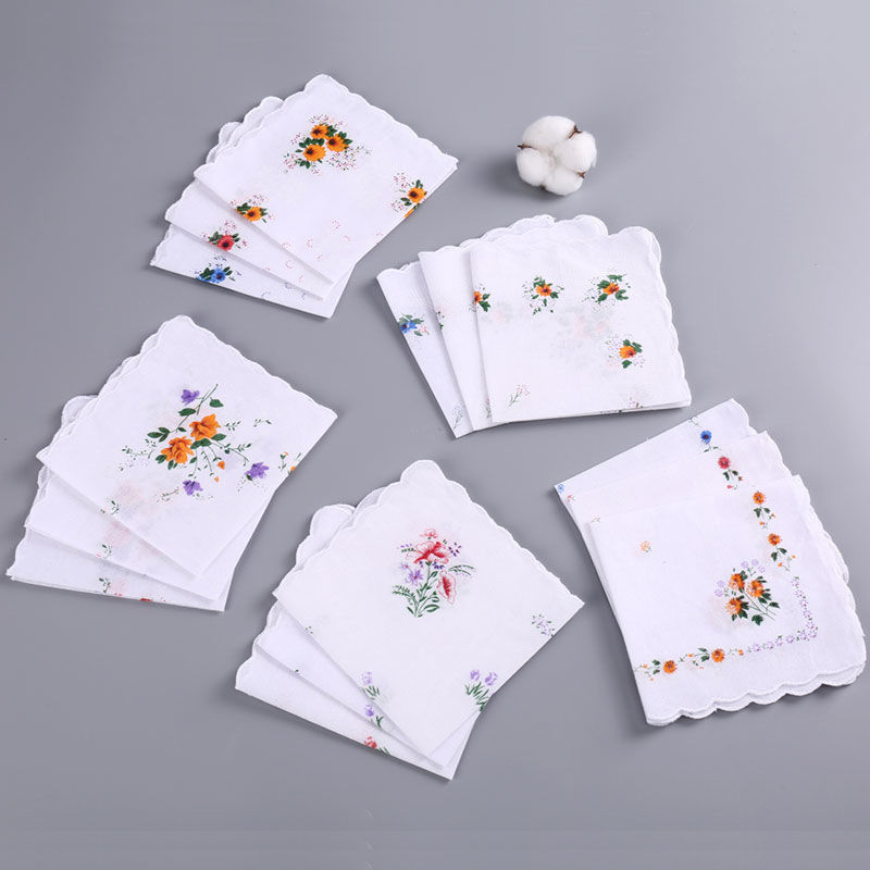 Handkerchief Cotton Thin Sweat Towel Sweat Absorbing Cotton Carry-on Thin Middle-aged and Elderly Nostalgic 80 s Vintage Handkerchief