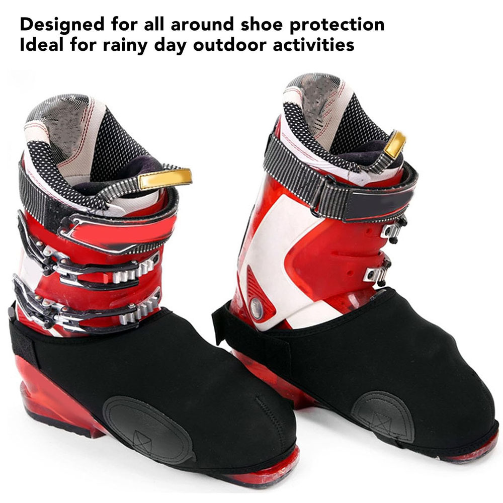 Outdoor ski shoe cover windproof antifreeze warm double board shoes protective cover snow boots warm non-slip foot cover 1 pair
