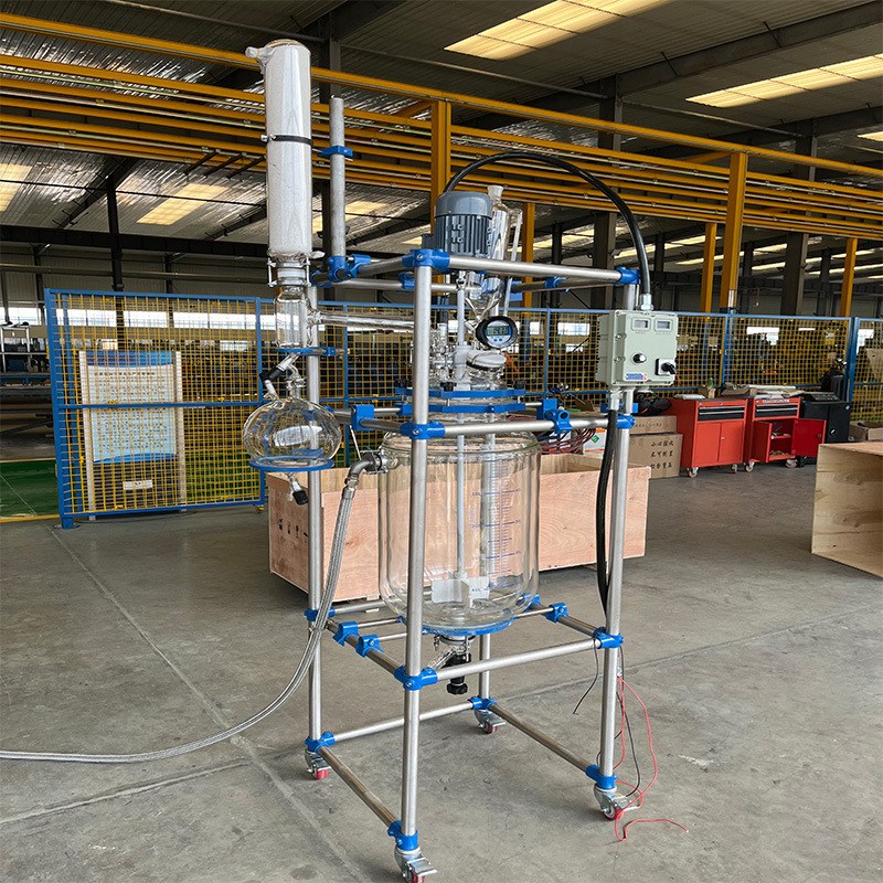 Laboratory Explosion-Proof Reactor Jacketed Reactor Double-Layer Glass Reactor Stainless Steel Distillation Purification Synthesis Reactor