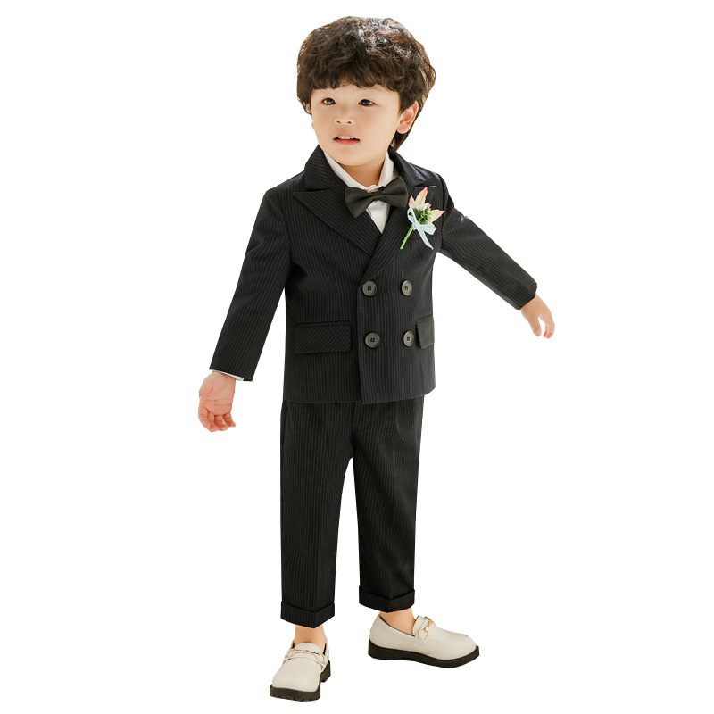Boys' Suits, New Autumn and Winter Flower Girl Wedding Clothes, Performance Clothes, Children's British Performance Clothes, Baby's First Birthday