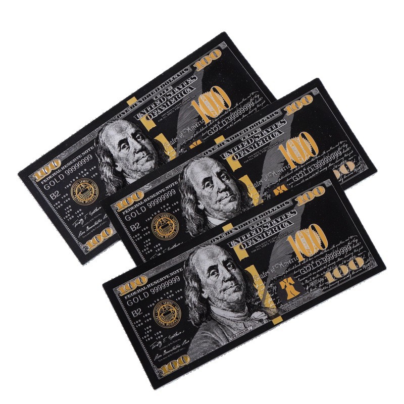 Plastic Black Diamond 100 Singapore Dollars Poland Commemorative Banknote Commemorative Collection Card Factory Wholesale Can Be Customized