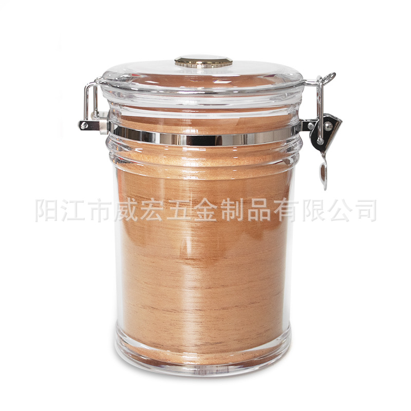 Acrylic Moisturizing Tank with Wood Chip Moisturizing Strip Sealed Tank Special Tobacco Tank with Hygrometer Cigar Storage Tank
