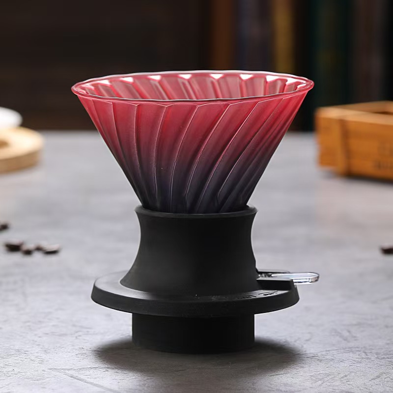 Customized Coffee Pot Filter Cup Smart Cup V60 Coffee Filter Cup Hand Brewed Coffee Set Glass Filter Cup Set