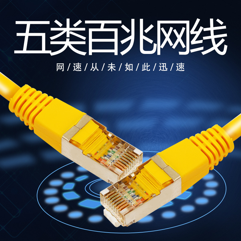 Zhanhong Network Cable Wholesale Category 5E Twisted Pair Cable with Crystal Head 1m for High-Speed Computer Transmission