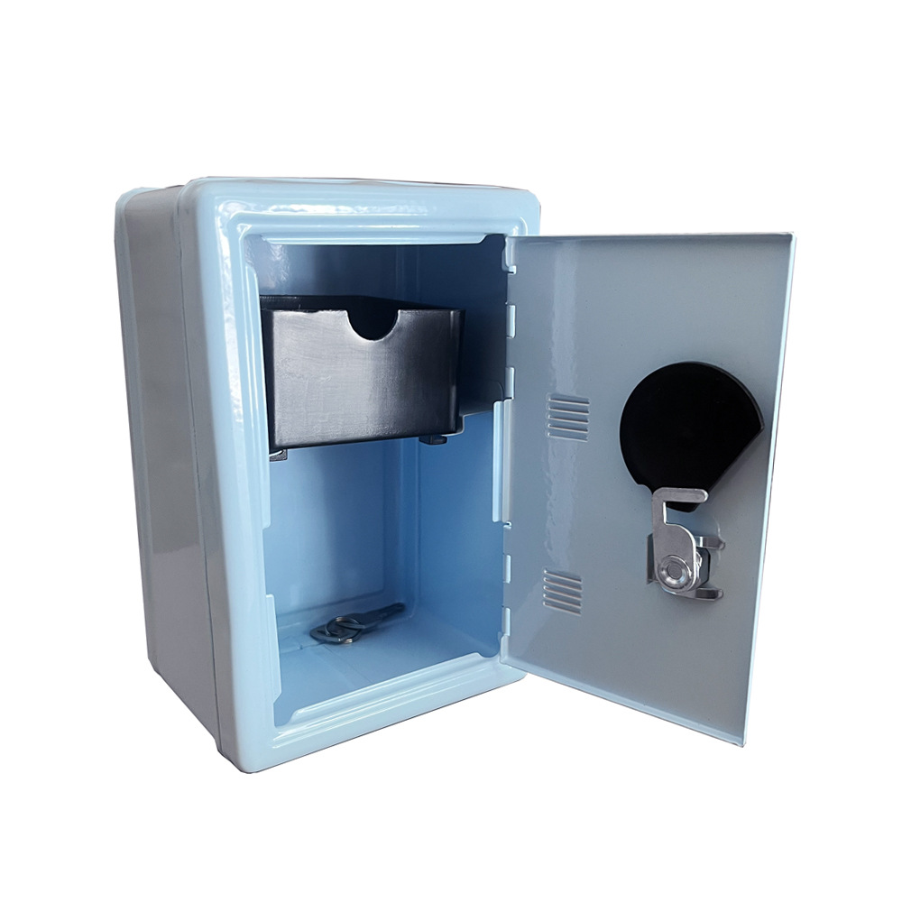 18 All Steel Children's Savings Tank Coin Safe Small Mechanical Key Lock Household Cash Box Safe Deposit Box