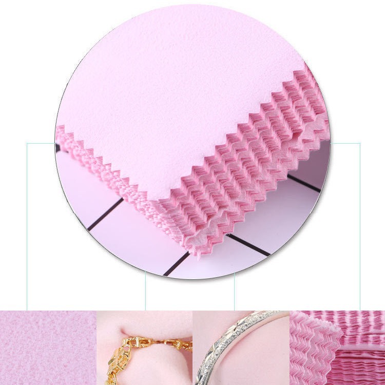 Wholesale silver cloth 8*8 double jewelry gold Jade cloth jewelry anti-oxidation polishing cloth can be set logo