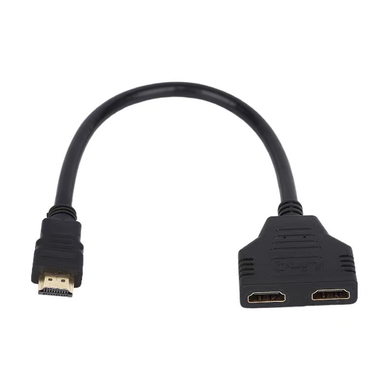 High-Definition HDMI Splitter Cable, HDMI One Input Two Output Splitter, Male to Dual Female Converter 1.4