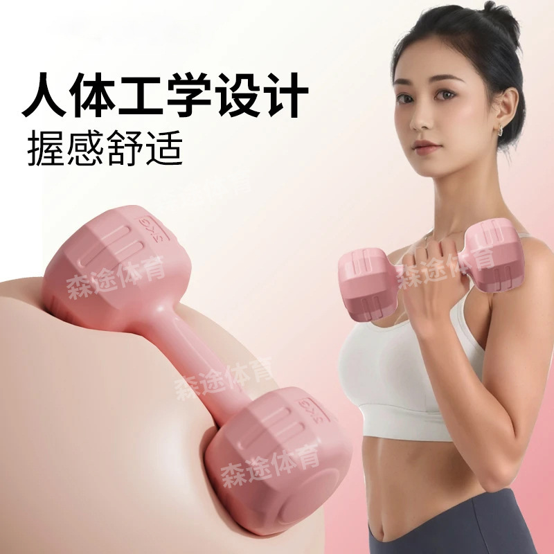 Household Dumbbell Fitness Equipment Integrated Rubber-Coated Cement Dumbbells for Men and Women to Increase Muscle for Children Yoga Dumbbells for Home Fitness