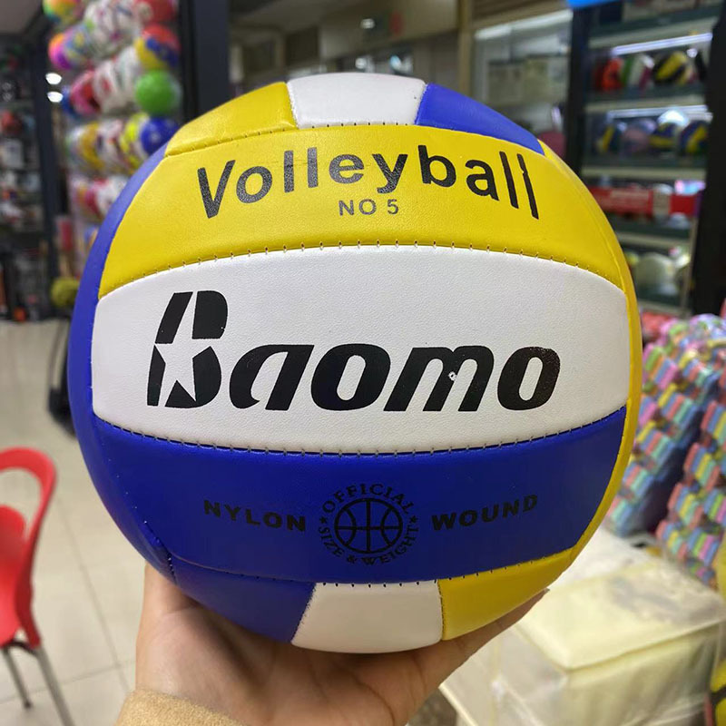 Cross-Border Spot No. 5 Volleyball Pvc Soft Leather Machine-Sewn Primary and Secondary School Students Training Exam Inflatable Volleyball Wholesale