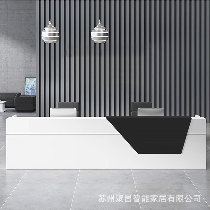 Современная офисная мебель, панельный кассовый приемный стол, фронтальный стол, простой и стильный офисный консультационный стол