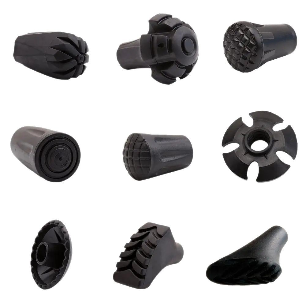 Trekking Pole Accessories, Non-Slip Rubber Sleeves, Trekking Poles, Shock-Absorbing and Wear-Resistant, Pointed Sleeves, Protective Foot Covers Accessories