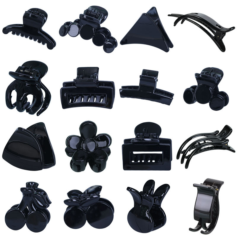 Новый мини-гребень для волос, черный геометрический аксессуар