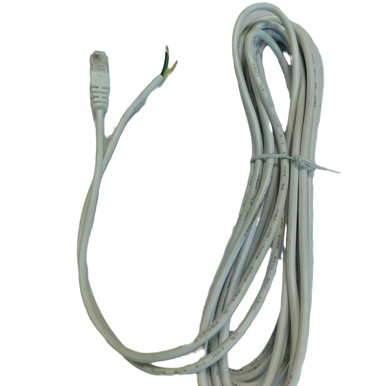 White RJ11 data 4C telephone line L = 5M single head crystal head injection molding