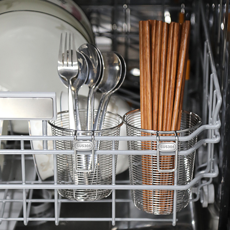 304不锈钢筷子筒洗碗机筷子桶家用放筷子收纳勺筷筒置物架沥水架