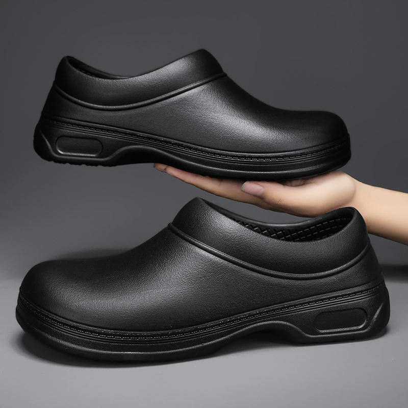 New Chef Shoes Non-slip Kitchen Shoes Work Shoes Oil-proof Waterproof Catering Kitchen Hotel Shoes Rain Shoes Men's 129