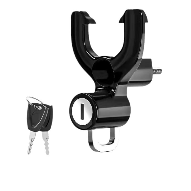 Motorcycle electric car charger lock charging wire helmet lock scooter front metal hook multi-function hook