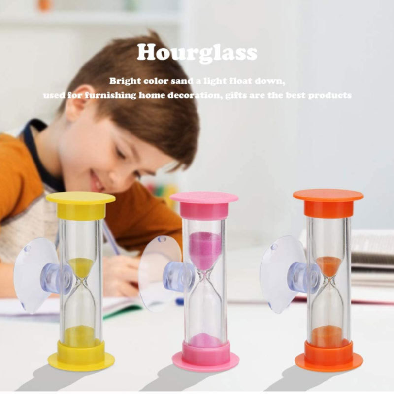 European-style suction cup hourglass rotatable 2+3 minutes timer children's brushing time reminder funnel plastic drop-resistant