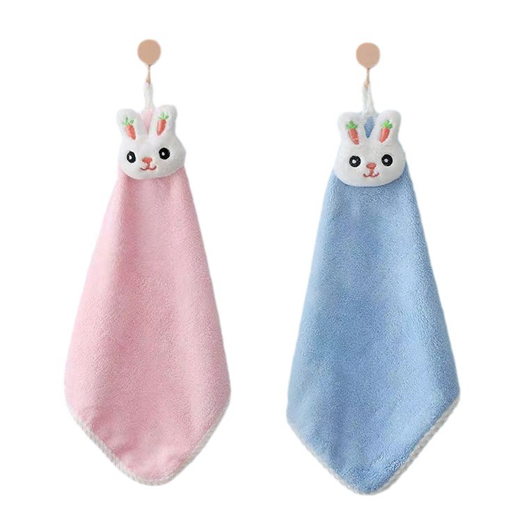 Cartoon hand towel hand gift towel hanging doll towel creative gift children's towel coral fleece towel