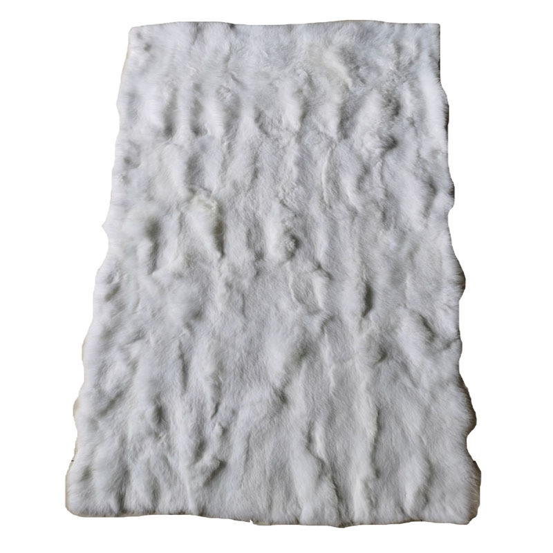 Factory Direct Sales Spliced Rabbit Fur Blanket Fabric Rabbit Skin Clothing Liner Fabric Photo Background Bedside Blanket Cloth Fabric