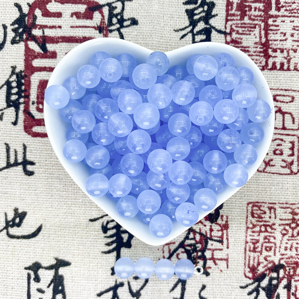 DIY Jewelry Accessories Beaded Crystal Loose Beads Bracelet with Pink Crystal Agate Raw Stone Beads Natural Crystal Loose Beads