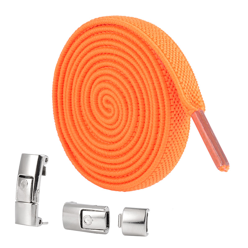 Shoelaces Lazy Tie-free Switch Fixed Buckle Men's and Women's Tie-free Elastic Black and White Widened Rope