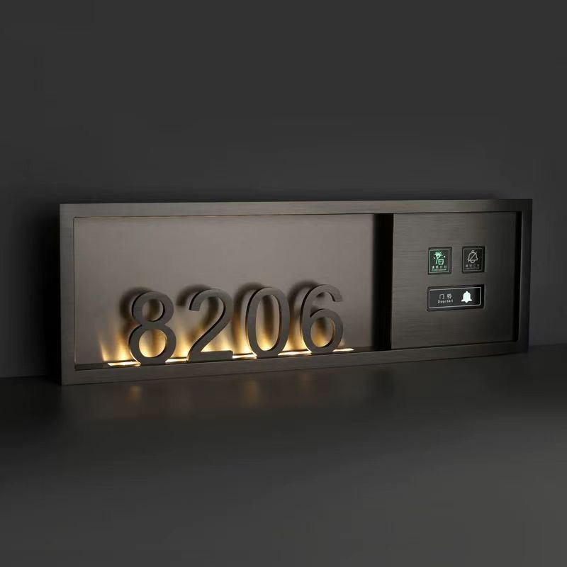 High-end hotel doorplate stainless steel doorplate luminous doorplate hotel luminous doorplate stainless steel luminous doorplate