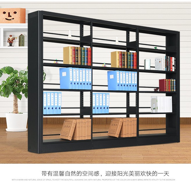 Factory Wholesale Study Library Multi-Layer Double-Column Double-Sided Single-Sided Storage Bookshelf Wooden Guard Cover Chengdu