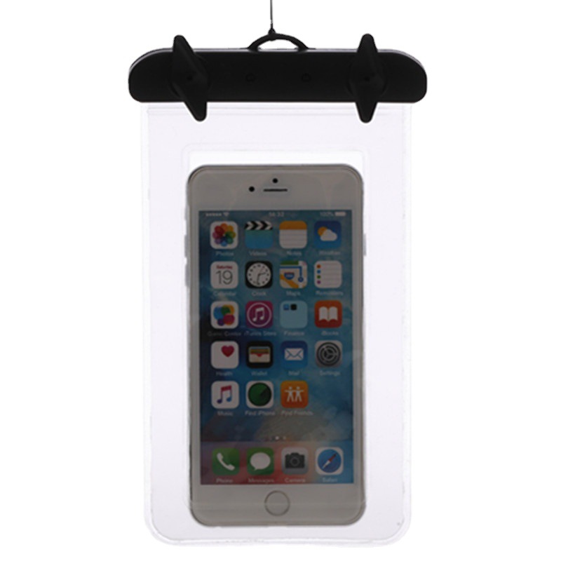 Luminous fluorescent mobile phone waterproof bag solid color transparent outdoor drifting swimming diving mobile phone protective bag scenic spot wholesale