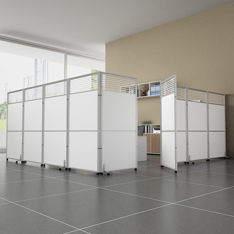 Office mobile screen simple folding function can push and pull partition wall factory workshop warehouse meeting room baffle