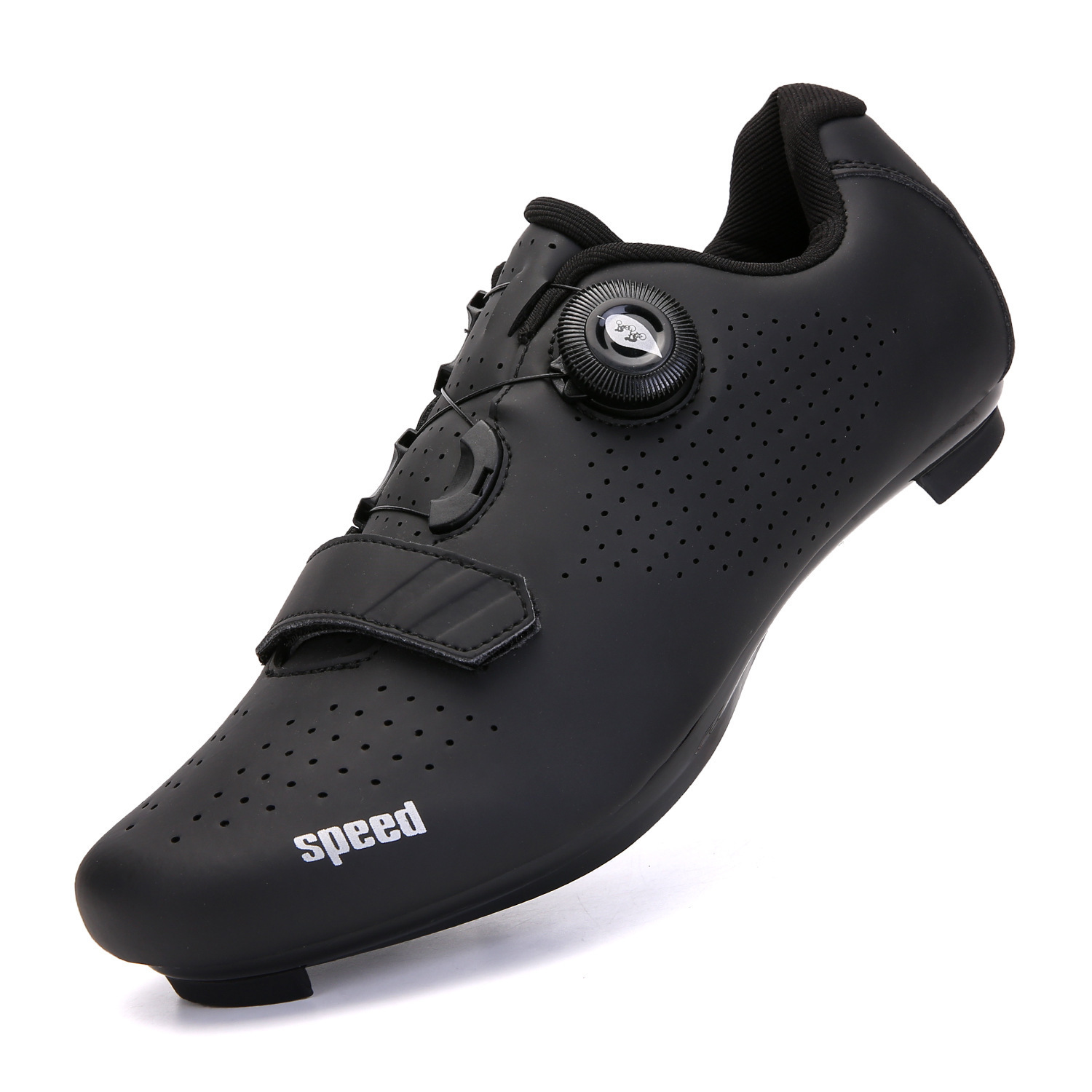 Road Mountain Men's and Women's Locked Bicycle Unlocked Shoes Hard-Soled Spinning Cycling Shoes Gym Black 896