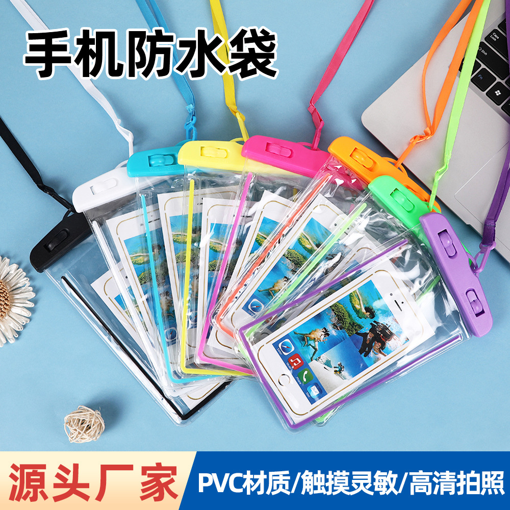 Светящаяся водонепроницаемая сумка для мобильного телефона, ПВХ, прозрачная, с защитой от дождя, герметичная, с возможностью ношения на шее
