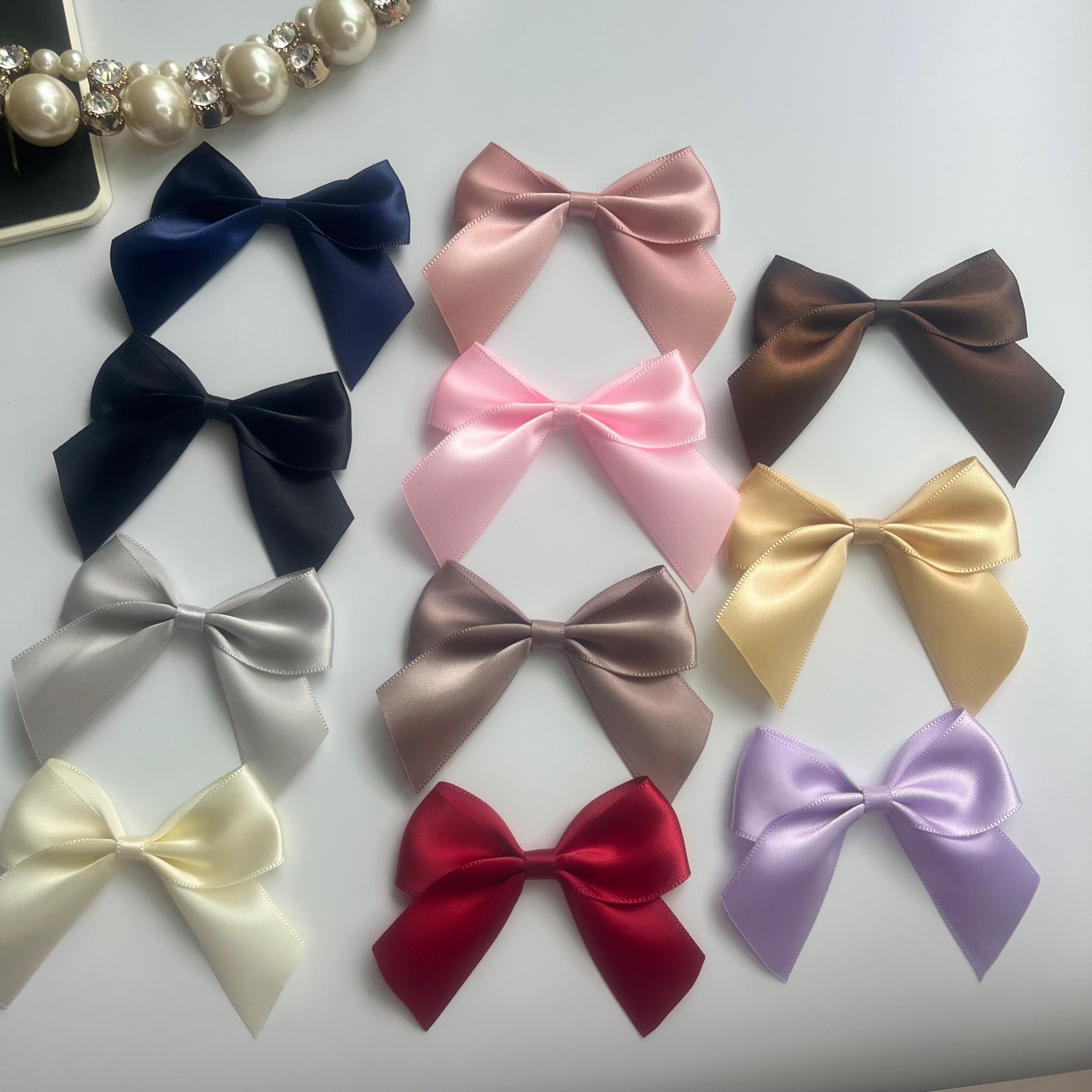 Factory Wholesale Ribbon Bow Clothing Children's Wear Children's Pantyhose Tie Accessories DIY Handmade Jewelry Accessories