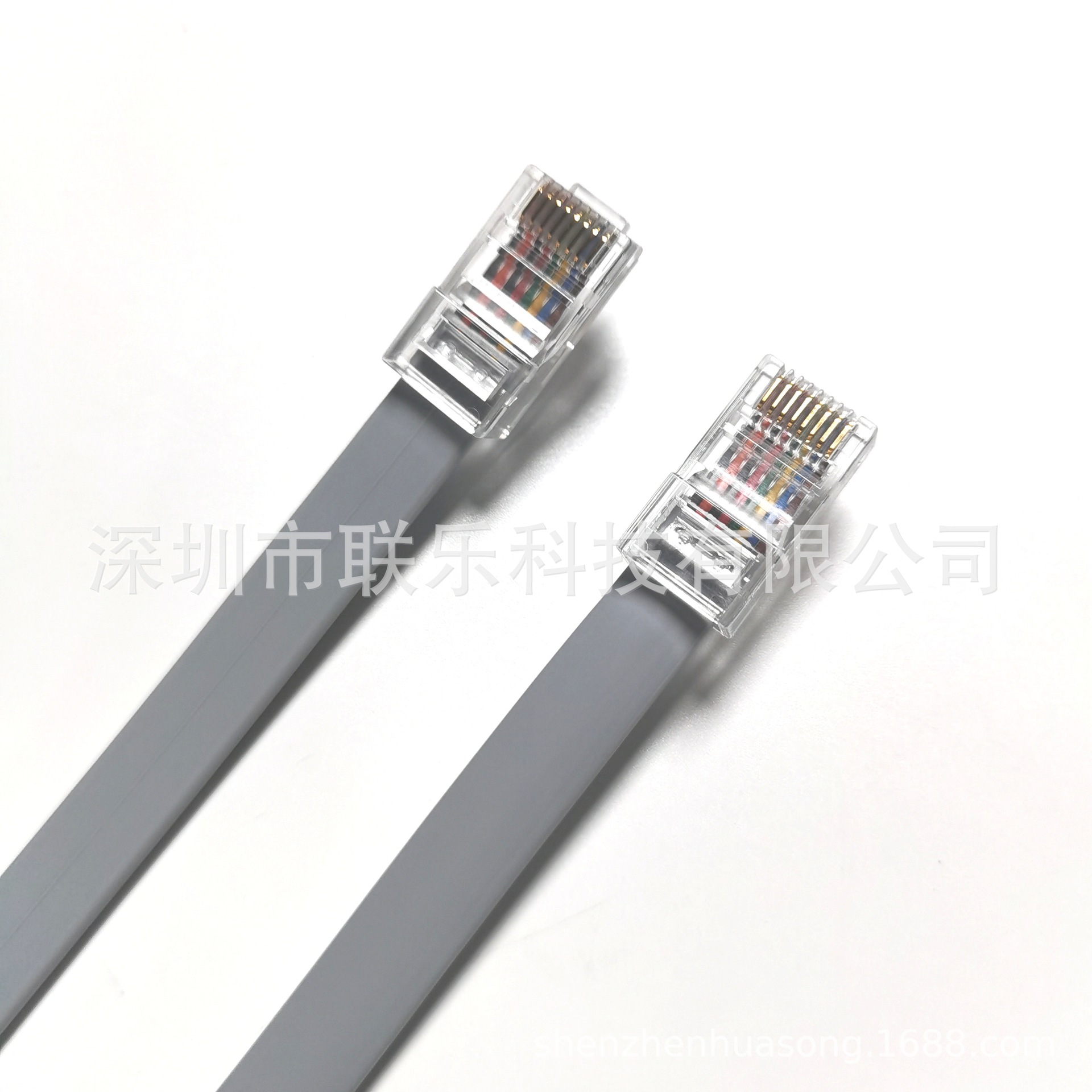 ul2651 flat 8-core gray telephone line RJ45 8P8C direct connection network cable ESDD150-keyboard cable manufacturer