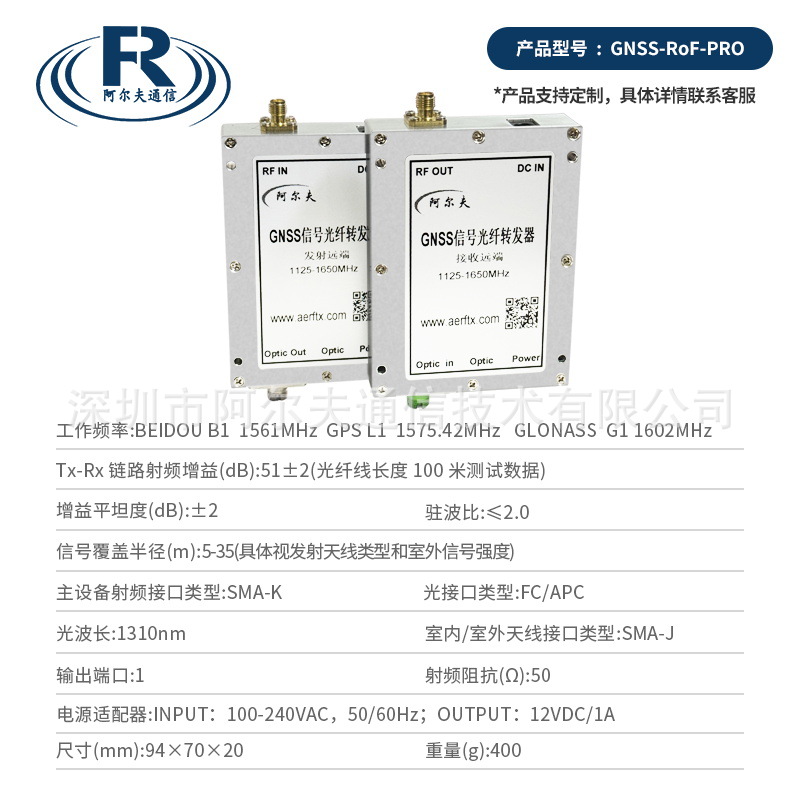 Gnss Radio Frequency Signal Fiber Optic Transmission System Gps Beidou Radio Frequency Signal Fiber Optic Long-Distance Transmission Module