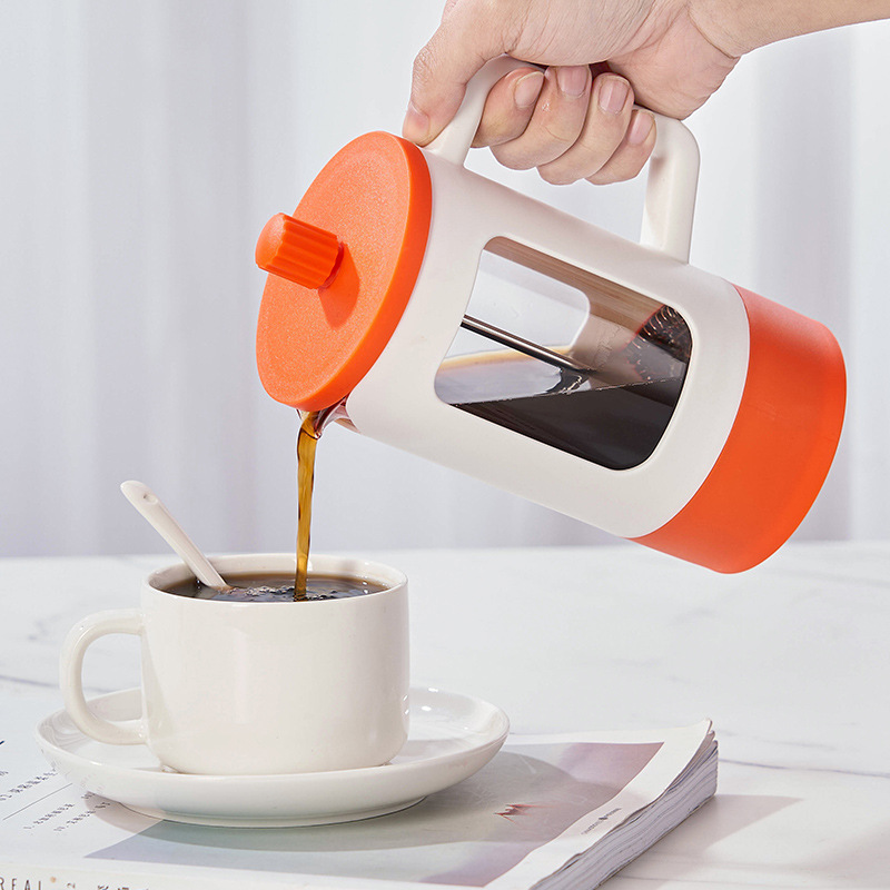 High Borosilicate Glass Pot Coffee Pot Office Home Coffee Appliances Pot Tea Pot French Filter Pot Hand Pot