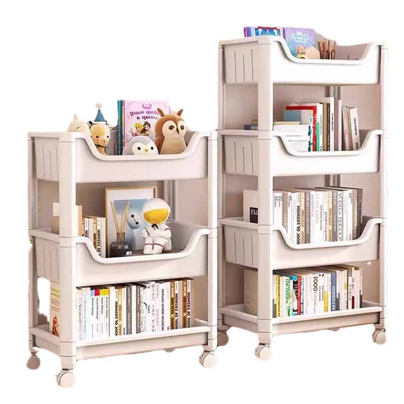 Bookshelf Storage Rack Household Simple Multi-Layer Wheeled Children's Toy Storage Reading Mobile Shelf