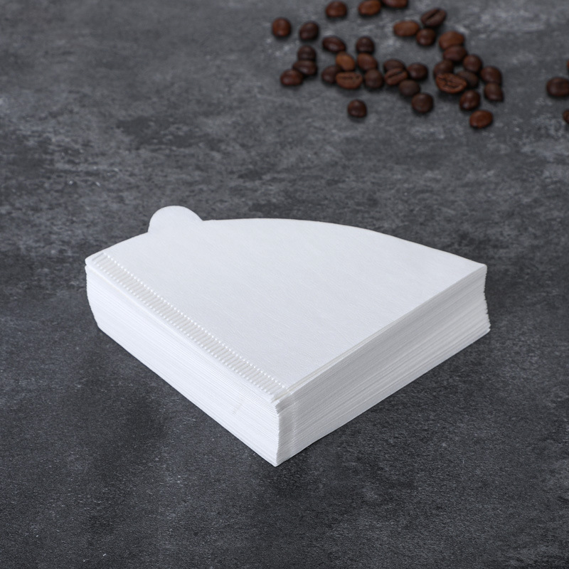 Coffee Filter Paper American Coffee Machine Fan-shaped Conical Filter Paper White Wood Pulp Coffee Filter Paper V60 Filter