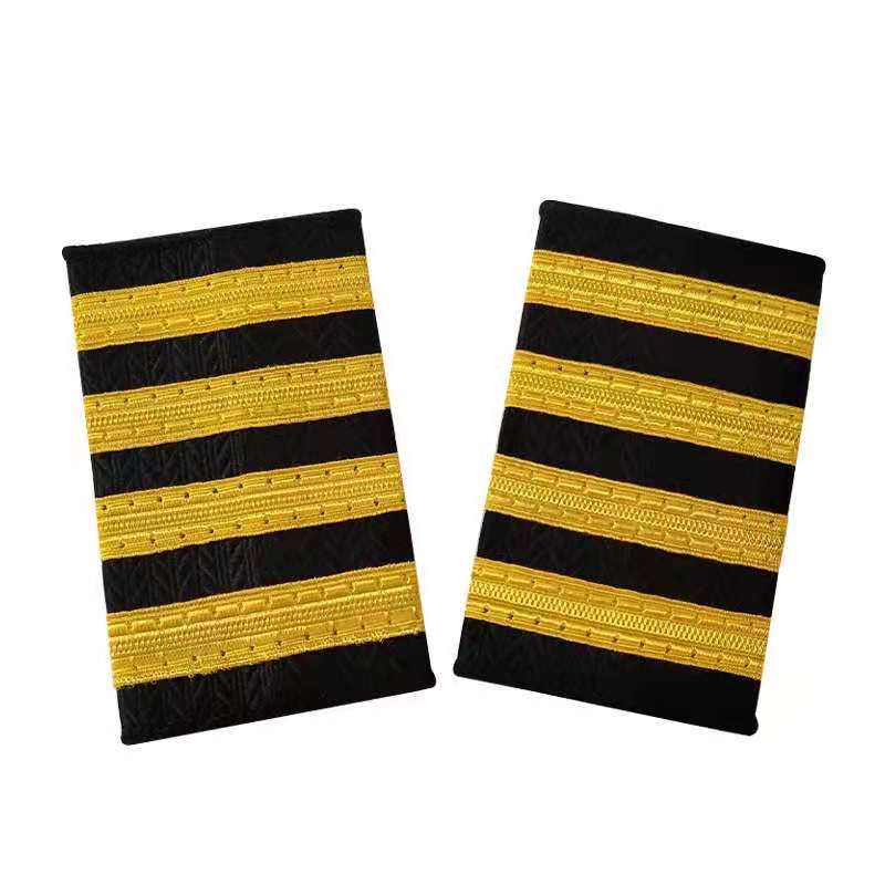 India Silk Air Pilots Performance Set Shoulders Airplane Operator Uniform Captain Shoulders Gold Shoulders Shoulders