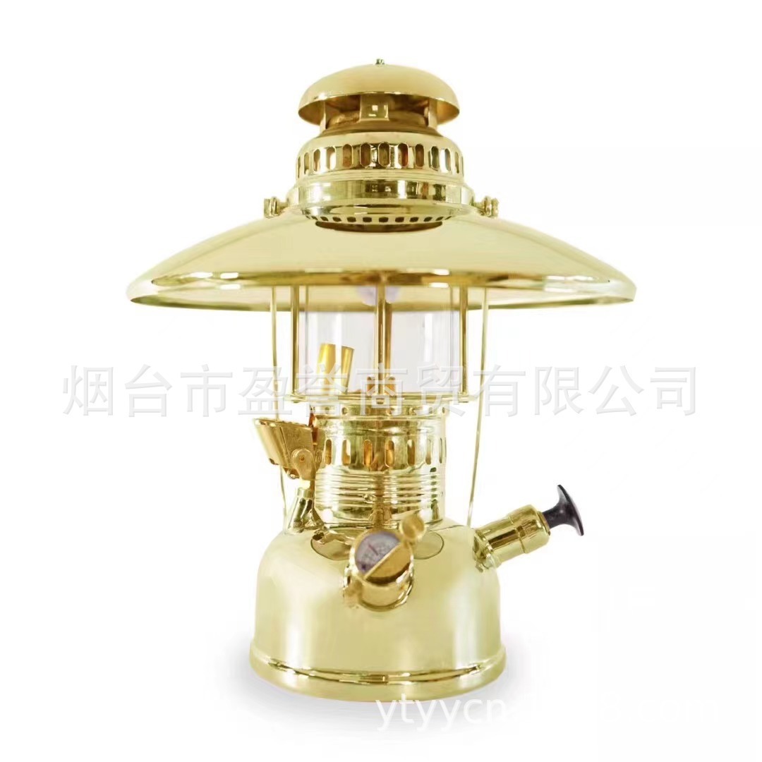 Outdoor Travel Popular Premium 150Cp Copper Original Color, Silver Small Kerosene Gas Lamp