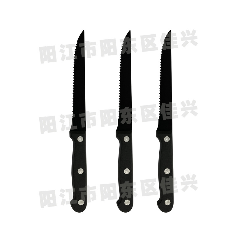 BBQ outdoor barbecue kitchen bread knife stainless steel steak serrated knife cross-border Western knife Western steak knife