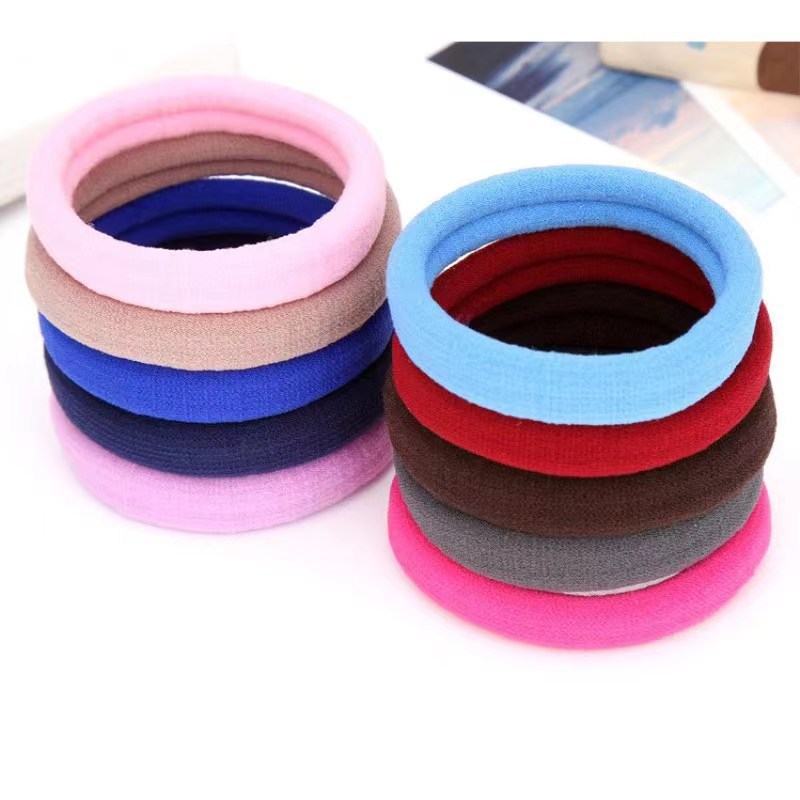 Korean Headwear High Elastic Hair Seamless Hair Tie Hair Rubber Band Leather Set Headband Hair Rubber Band Wholesale