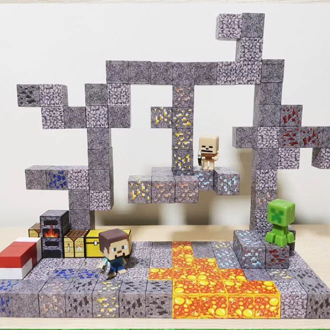 Mini Mc My Magnetic DIY Blocks Magnetic Iron Stone World Peripheral Toys for Boys Educational Intelligence Building Blocks