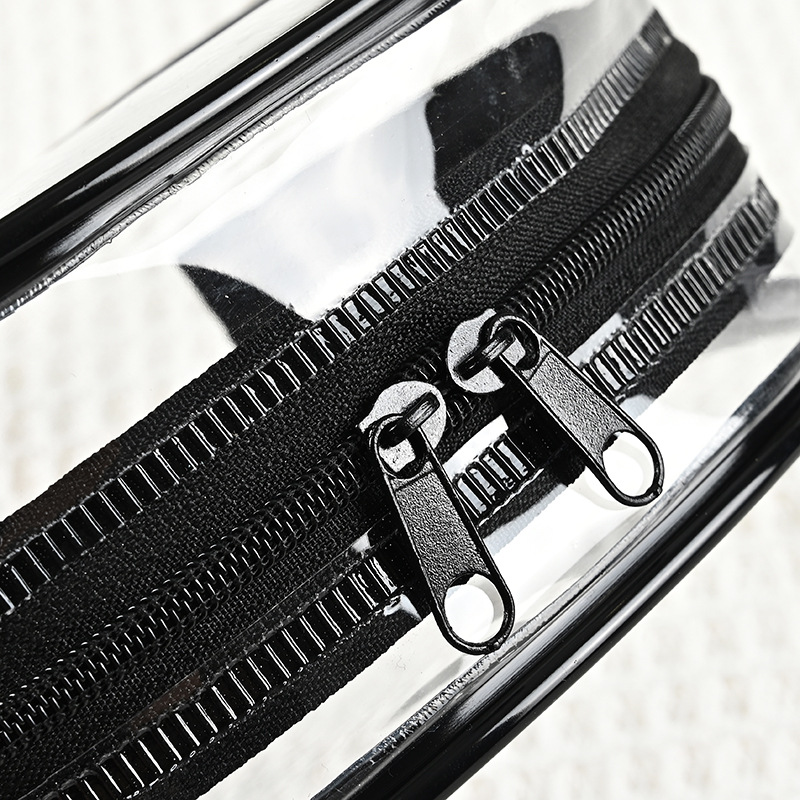 Transparent Pvc Sewing Packaging Bag Customized Ins Large Capacity Waterproof Zipper Bag Portable Travel Cosmetics Toiletry Bag