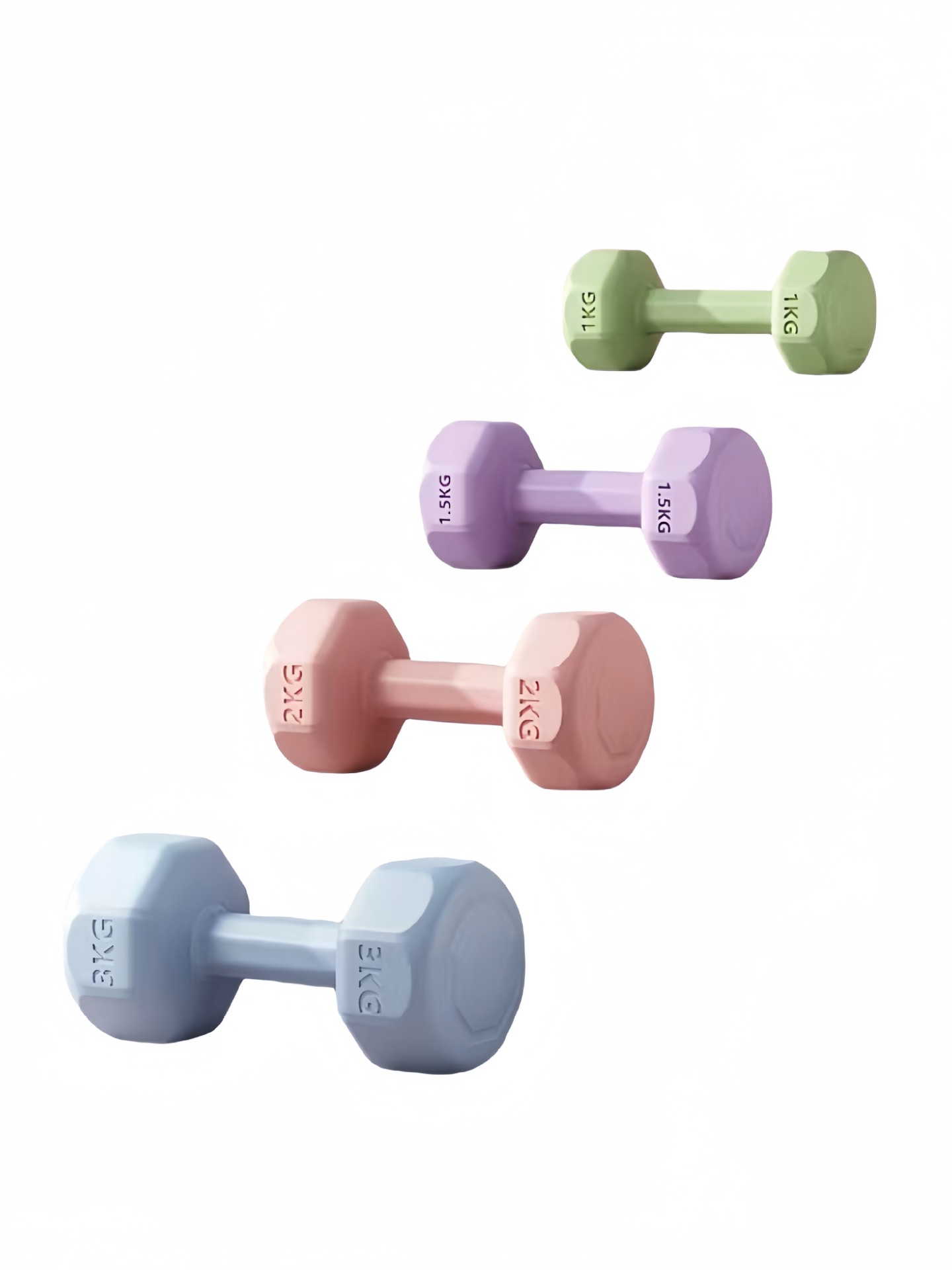 Free Shipping Small Dumbbell Women's Fitness Equipment Home Children's Wrap Glue Men's Arm Muscle Kettlebell Yoga Dumbbell suit